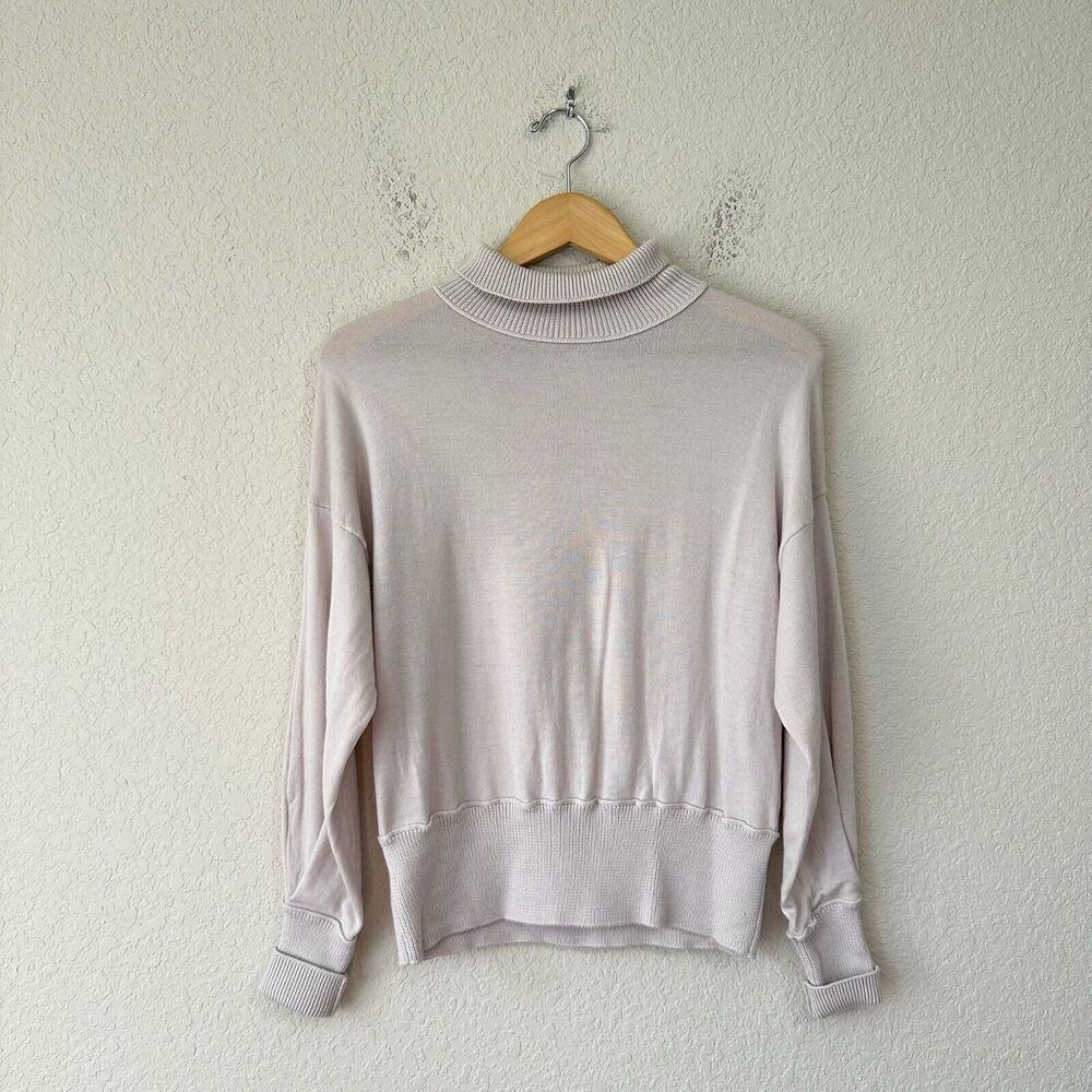 HEMISPHERE Merino Wool Mock Sweater Knit in Cream